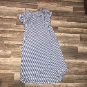 A new day high/low Striped dress/ adj straps